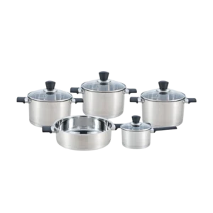 Taurus Sevilla – Batterie de Cuisine 9 Pièces Inox 0,5 mm